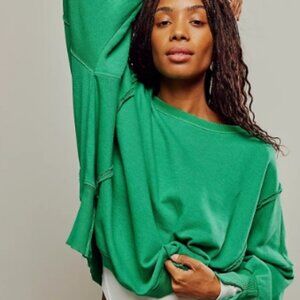 Free People We The Free Camden Sweatshirt NWOT Sz XS MSRP $78 Jolly Rancher